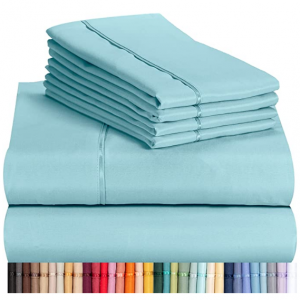 限今天：LuxClub 抑菌竹纤维纯色床品6件套多色多尺寸热卖 @ Amazon