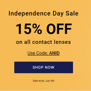 Independence Day Sale - 15% Off All Contact Lenses @ Perfect Lens World