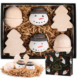 Amazon Body & Earth沐浴球6件聖誕禮盒套裝熱賣 香草薰衣草玫瑰味