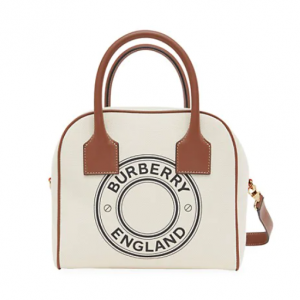 40% Off Burberry Small Cube Logo Canvas Bowling Bag @ Saks Fifth Avenue
