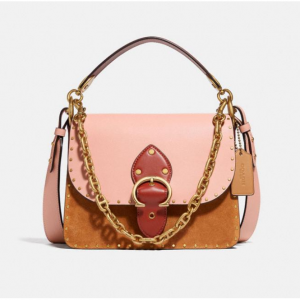 50% Off Beat Shoulder Bag In Colorblock With Rivets @ Coach