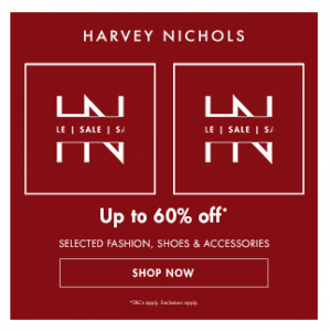 Up To 60% Off Selected Fashion, Shoes & Accessories Sale @ Harvey Nichols US