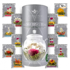 Teabloom Flowering Tea - 12 Unique Varieties of Fresh Blooming Tea Flowers @ Amazon