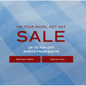 Up To 70% Off Clothing Sale @ Charles Tyrwhitt