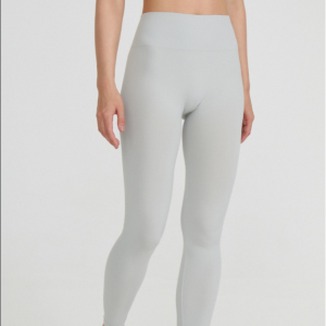 Легинсы с высокой посадкой на широкой резинке фисташковый