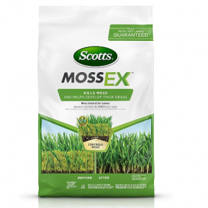 Scotts MossEx - Kills Moss but Not Lawns, Treats up to 5,000 sq. ft, 18.37 lbs. @ Amazon