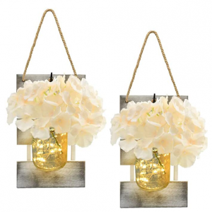 Vinkki 仿真花壁挂式仙女灯2组 @ Amazon