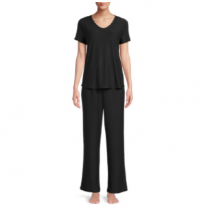 50% off Hanes Women's Short Sleeve PJ Set with Lace @ Walmart	