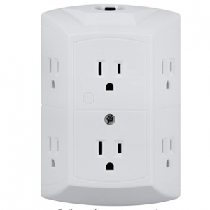 25% off GE 56575 6 Outlet Wall Plug Adapter Power Strip, 1 Pack, White @Amazon