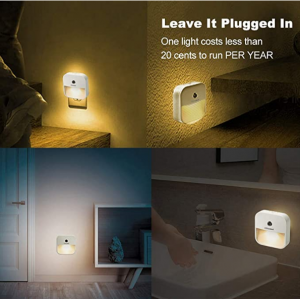 Alitamei 自动传感 LED 小夜灯 暖白色 6 个装 @ Amazon