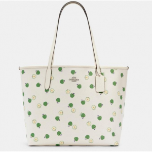 Coach City Tote With Apple Print @ Coach Outlet