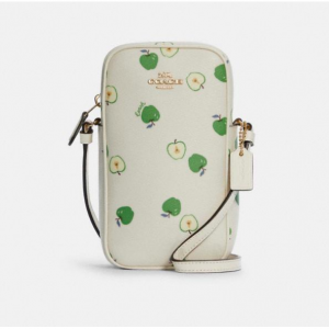 70% Off Coach North/South Zip Crossbody With Apple Print @ Coach Outlet