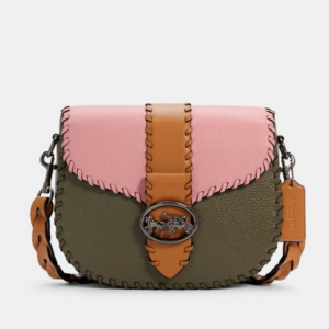 60% Off Coach Georgie Saddle Bag In Colorblock With Whipstitch @ Coach Outlet