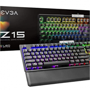 Amazon - EVGA Z15 RGB 機械鍵盤 搭載Kailh 銀軸 ，直降$80 