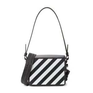 Off-White Diagonal Stripe Leather Shoulder Bag Sale @ Saks OFF 5TH 