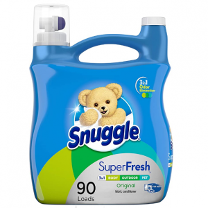Snuggle Plus Super Fresh Liquid Fabric Softener with Odor Eliminating Technology, 95 Fluid Ounce