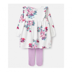 Joules Harleigh Organically Grown Cotton Dress Set Up To 1 Month- 24 Months