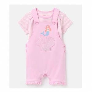 Joules Misha Organically Grown Cotton Jersey Dungaree Set 0-24 Months