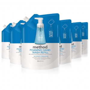 Method Foaming Hand Soap Refill, Sea Minerals, 28 oz, 6 pack @ Amazon
