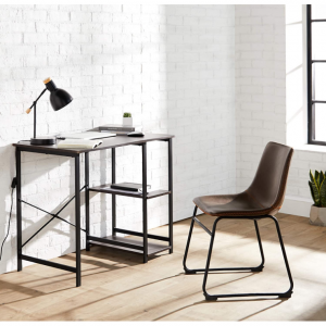 Amazon Basics Classic Home Office Computer Desk With Shelves, Espresso @ Amazon