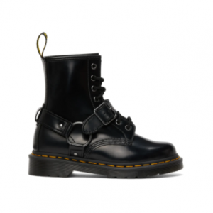 DR. MARTENS Black 1460 Harness Boots Sale @ SSENSE 