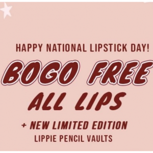 B1G1 Free on All Lip Products @ Colourpop Cosmetics 