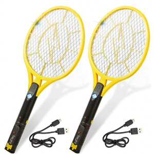 Tregini 电蚊拍 带安全防护网+内置手电筒 2件装 @ Amazon