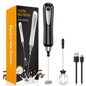 EZCO 电动打奶泡器打蛋器 可USB充电 @ Amazon