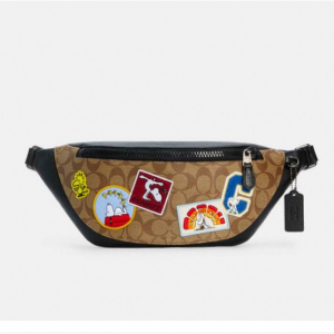 70% Off Coach X Peanuts Warren Belt Bag In Signature Canvas With Varsity Patches @ Coach Outlet
