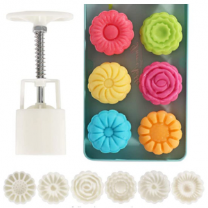 Lautechco 6PCS月饼手压模具 @ Amazon