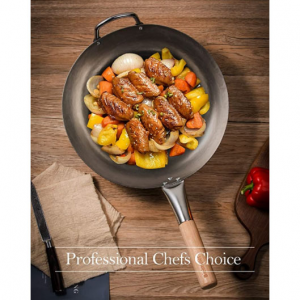 最后2小时闪购! 13.4寸华人传统碳钢炒锅 @ Amazon