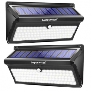 史低价：Luposwiten 超亮无线太阳能户外车库灯 2个装 运动传感开关 @ Amazon