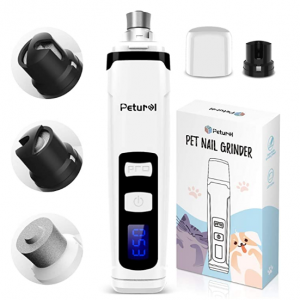 Petural Dog Nail Grinder Low Noise Pet Nail Grinder Adjustable 2-Speed Dog Nail Trimmer @ Amazon
