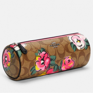 60% Off Coach Makeup Brush Holder In Signature Canvas With Vintage Rose Print @ Coach Outlet	