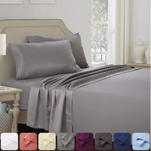 ABAKAN 床单4件套 超细纤维柔软光滑 @ Amazon