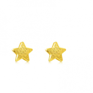 Chow Sang Sang 999.9 Gold Star Earrings