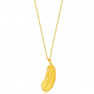 Chow Sang Sang Love Décodé 999.9 Gold Feather Pendant