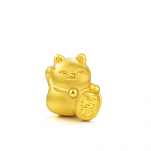 Chow Sang Sang Charme 'Cute & Pets' 999 Gold Lucky Cat Charm