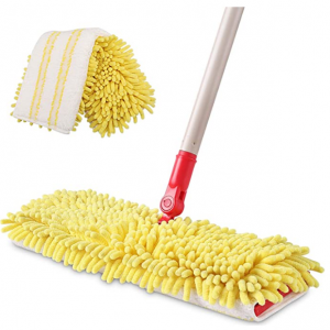 AKOMA 双面干湿两用拖把 附2块可洗拖把布 @ Amazon