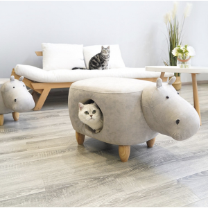 ZEZE Baby Rhinos Soft Footstool Cat House @ Chewy