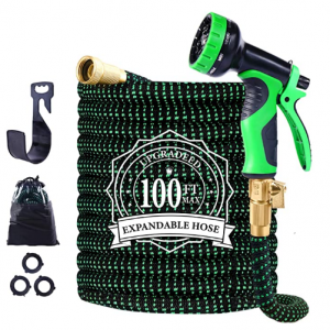 HONOVA 可扩展花园水管 带多功能喷嘴 @ Amazon