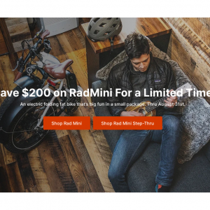 Save $200 on RadMini For a Limited Time @ Rad Power Bikes