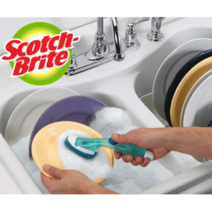 Scotch-Brite 懒人防刮清洁海绵刷 @ Amazon