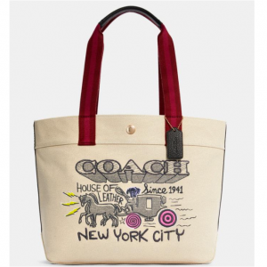 Coach Outlet官網 Coach 馬車帆布托特包3折熱賣 