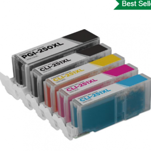 $7 off Set of 5: Canon PGI250XL & CLI251XL Compatible Ink Cartridges @123Inkjets 