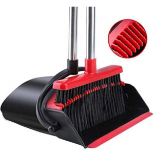 Tiumso 长柄扫帚和簸箕套装组合 可直立收纳 @ Amazon