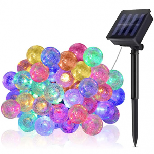 Greenclick 户外防水太阳能彩色LED灯串，40颗 25.7 英尺 @ Amazon