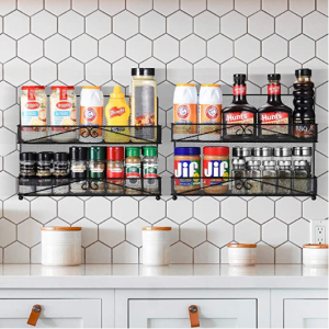 3S 壁挂式调料瓶收纳架 2件装 可摆放 @ Amazon