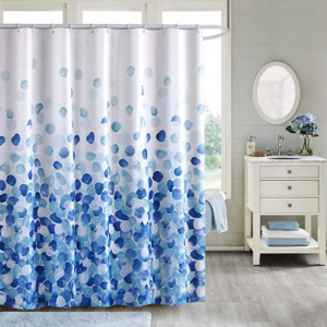 VIS'V 72 x 72 英寸蓝色泡泡浴帘 @ Amazon