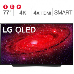 Costco -  LG OLED 77" CX系列 4K超高清智能电视 + $100 Allstate保修，现价$2749.99